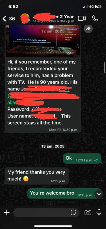 Screenshot einer Kundenbewertung 1